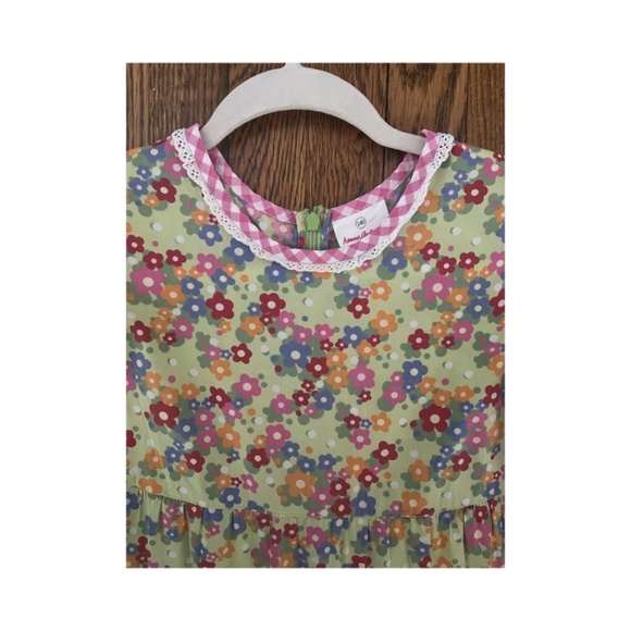 Hannah Anderson tiered ruffles eyelet whimsical Daisy flowers party Easter dress - Picture 2 of 4